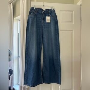 Reformation Rui Lived-in Wide Leg Baggy Jeans Blue - Size 27 NWT